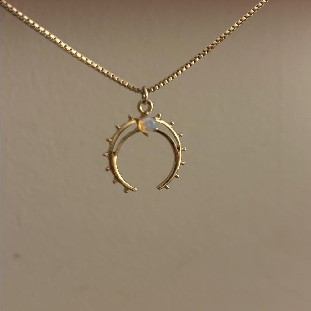 Forever 21 Gold Crescent Necklace